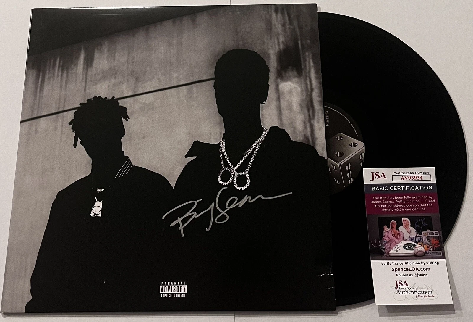 BIG SEAN SIGNED DOUBLE OR NOTHING LP VINYL RECORD ALBUM JSA COA