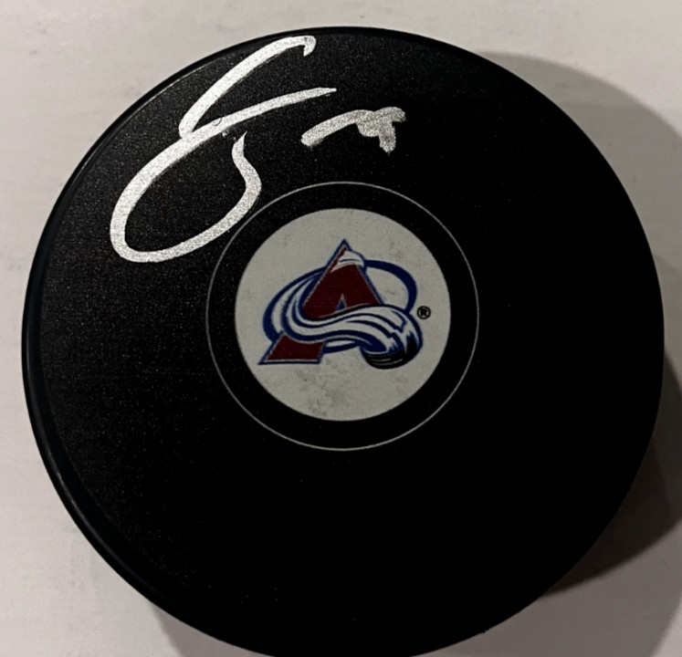 TJ TYNAN SIGNED COLORADO AVALANCHE HOCKEY PUCK W/ CASE COA