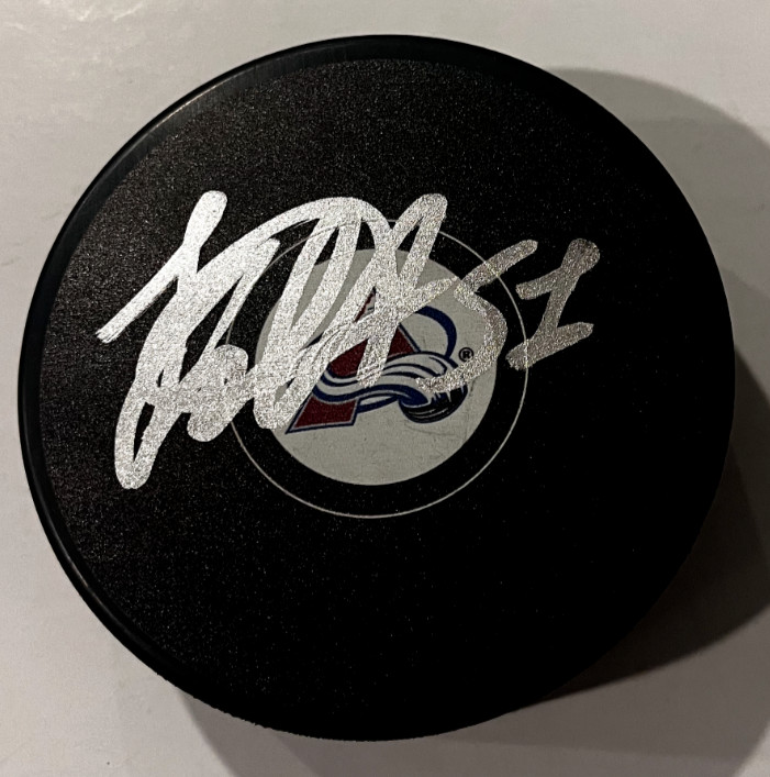 NIKOLAI KOVALENKO SIGNED COLORADO AVALANCHE HOCKEY PUCK W/ CASE COA