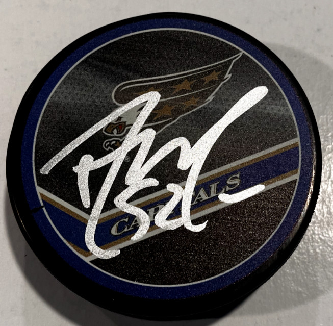 DYLAN MCILRATH SIGNED WASHINGTON CAPITALS HOCKEY PUCK W/ CASE COA