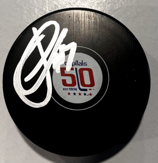 JAKUB VRANA SIGNED WASHINGTON CAPITALS HOCKEY PUCK W/ CASE COA