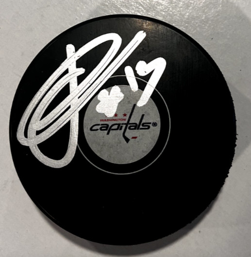 JAKUB VRANA SIGNED WASHINGTON CAPITALS HOCKEY PUCK W/ CASE COA