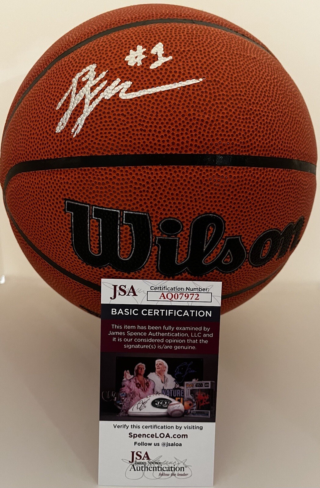 BOOGIE FLAND SIGNED WILSON NBA BASKETBALL ARKANSAS RAZORBACKS JSA COA