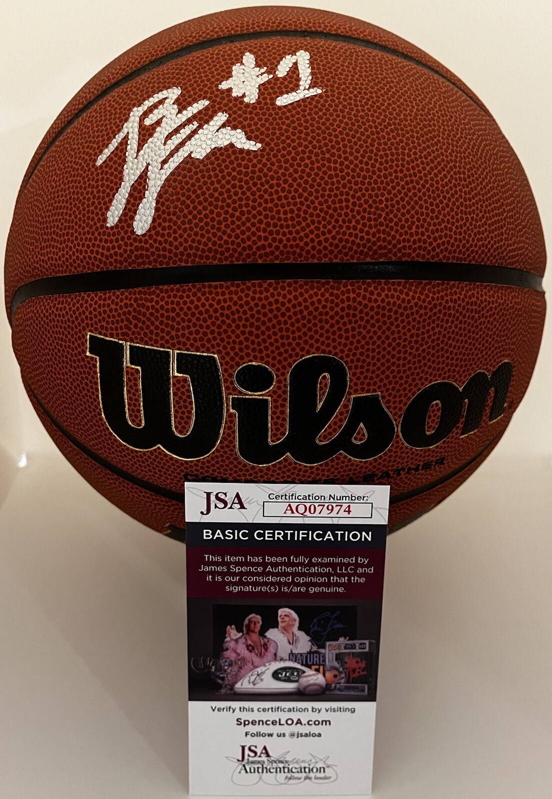 BOOGIE FLAND SIGNED WILSON NCAA BASKETBALL ARKANSAS RAZORBACKS JSA COA