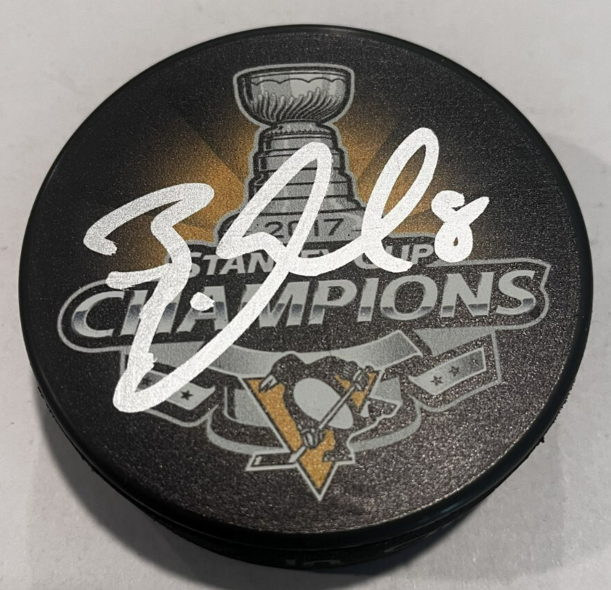 BRIAN DUMOULIN SIGNED PITTSBURGH PENGUINS 2017 STANLEY CUP PUCK W/ CASE COA