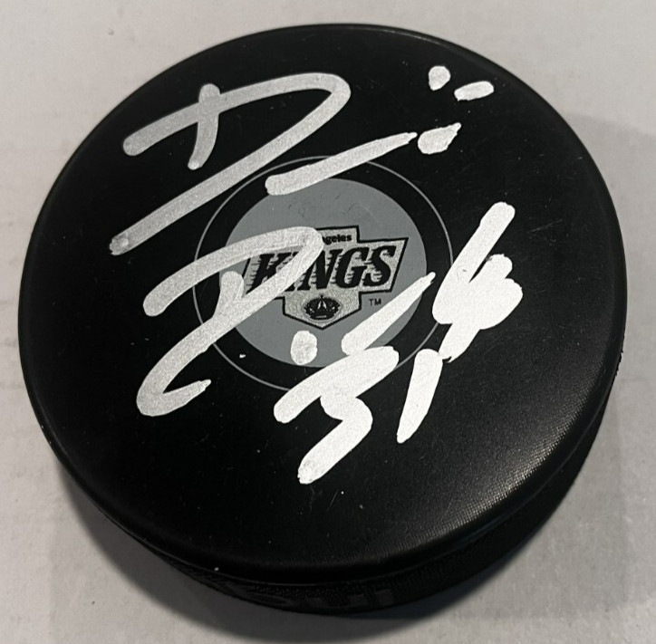 DAVID RITTICH SIGNED LOS ANGELES KINGS HOCKEY PUCK W/ CASE COA