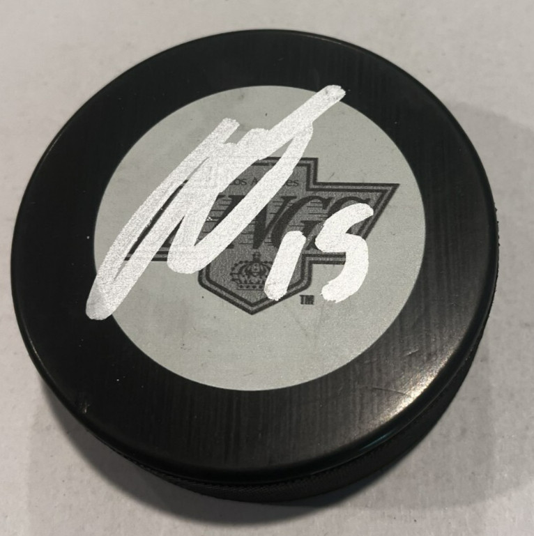 ALEX TURCOTTE SIGNED LOS ANGELES KINGS HOCKEY PUCK W/ CASE COA