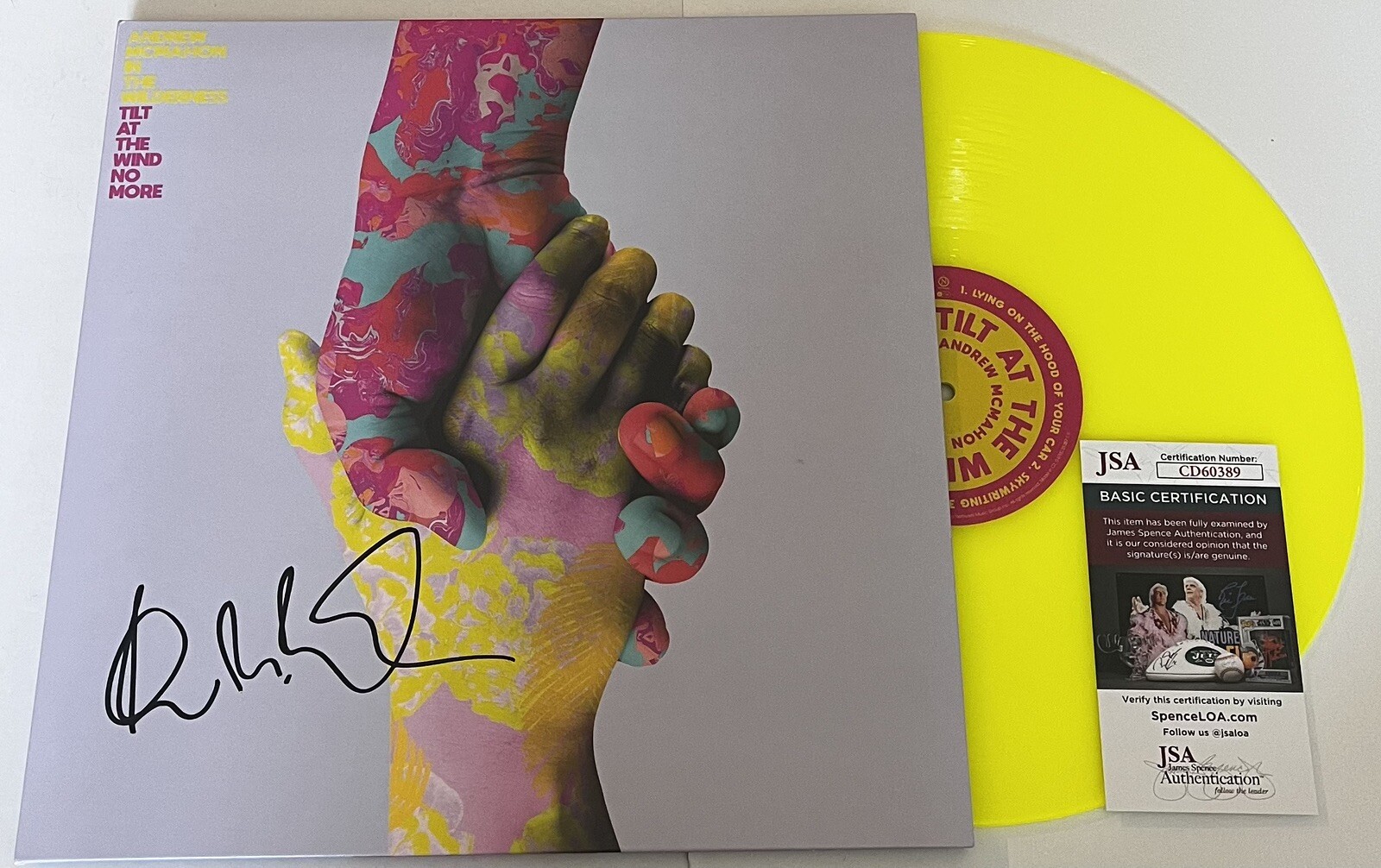 ANDREW MCMAHON SIGNED TILT AT THE WIND NO MORE LP VINYL RECORD ALBUM JSA COA