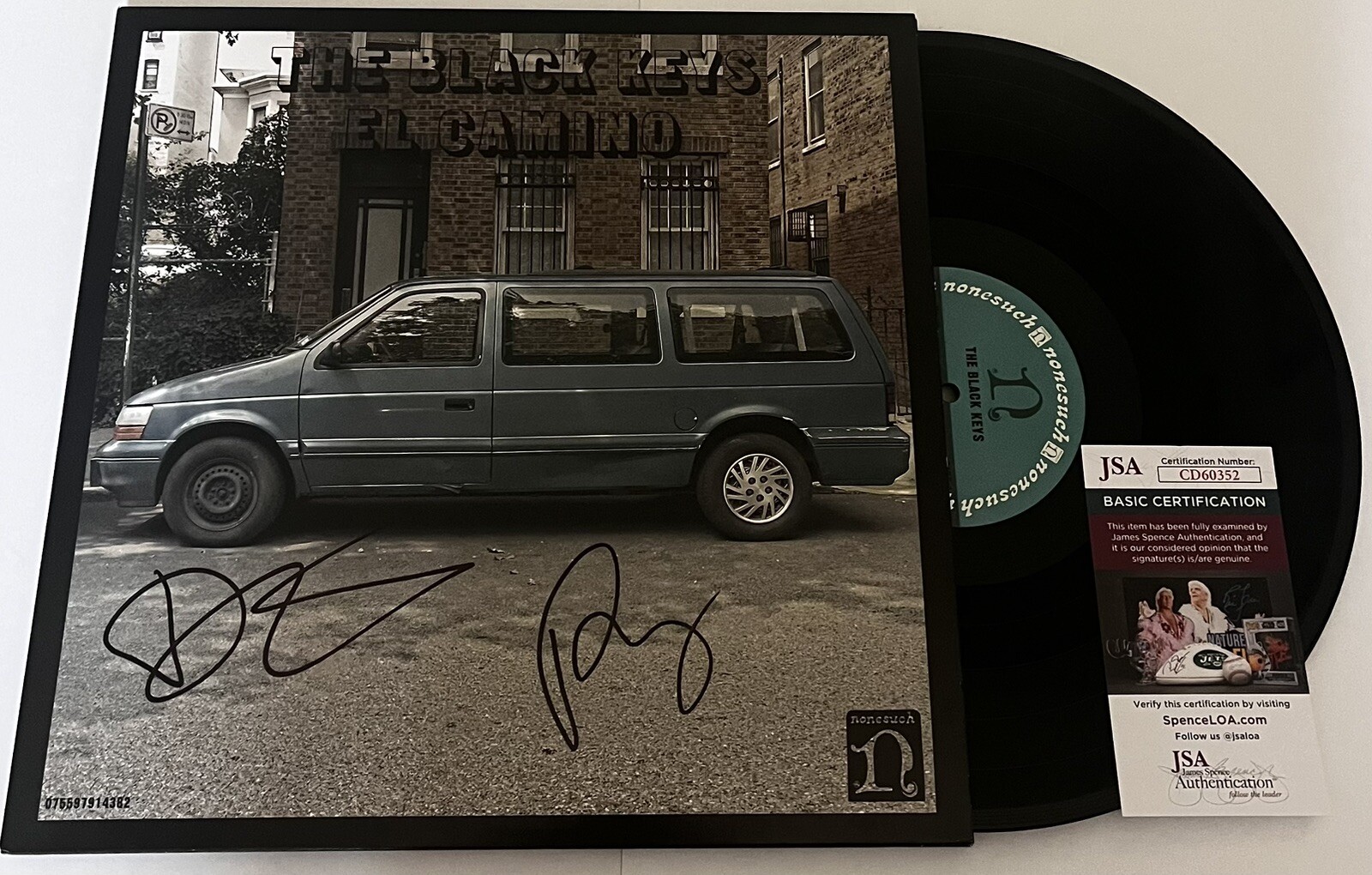 THE BLACK KEYS SIGNED EL CAMINO LP VINYL RECORD ALBUM DAN AUERBACH PATRICK JSA