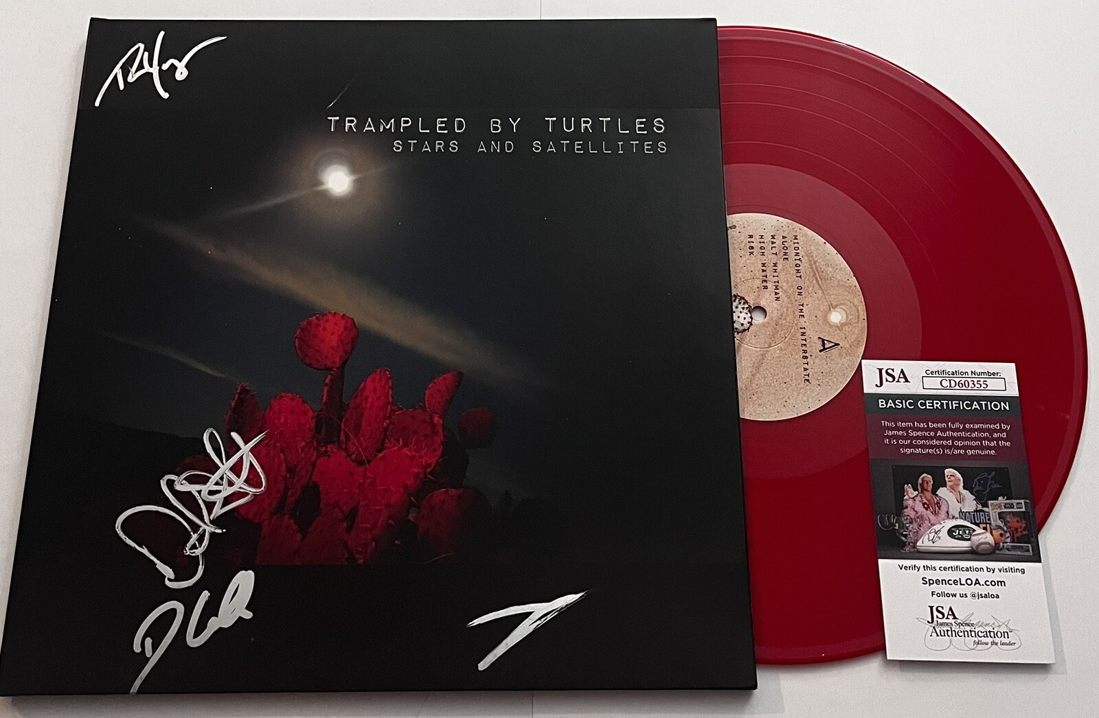 TRAMPLED BY TURTLES BAND SIGNED STARS AND SATELLITES LP VINYL RECORD ALBUM JSA