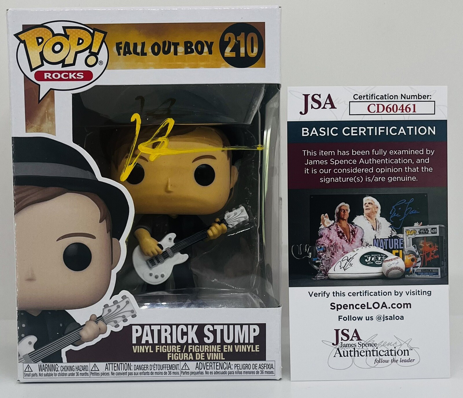 PATRICK STUMP SIGNED POP ROCKS FUNKO FIGURE FALL OUT BOY BAND VOCALIST JSA COA