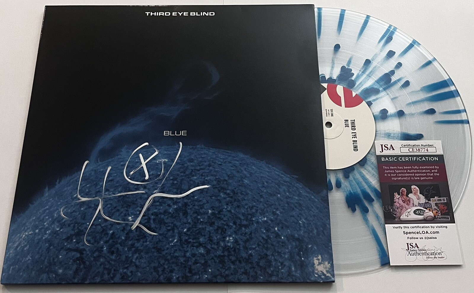 STEPHAN JENKINS SIGNED THIRD EYE BLIND BLUE VINYL RECORD ALBUM JSA COA