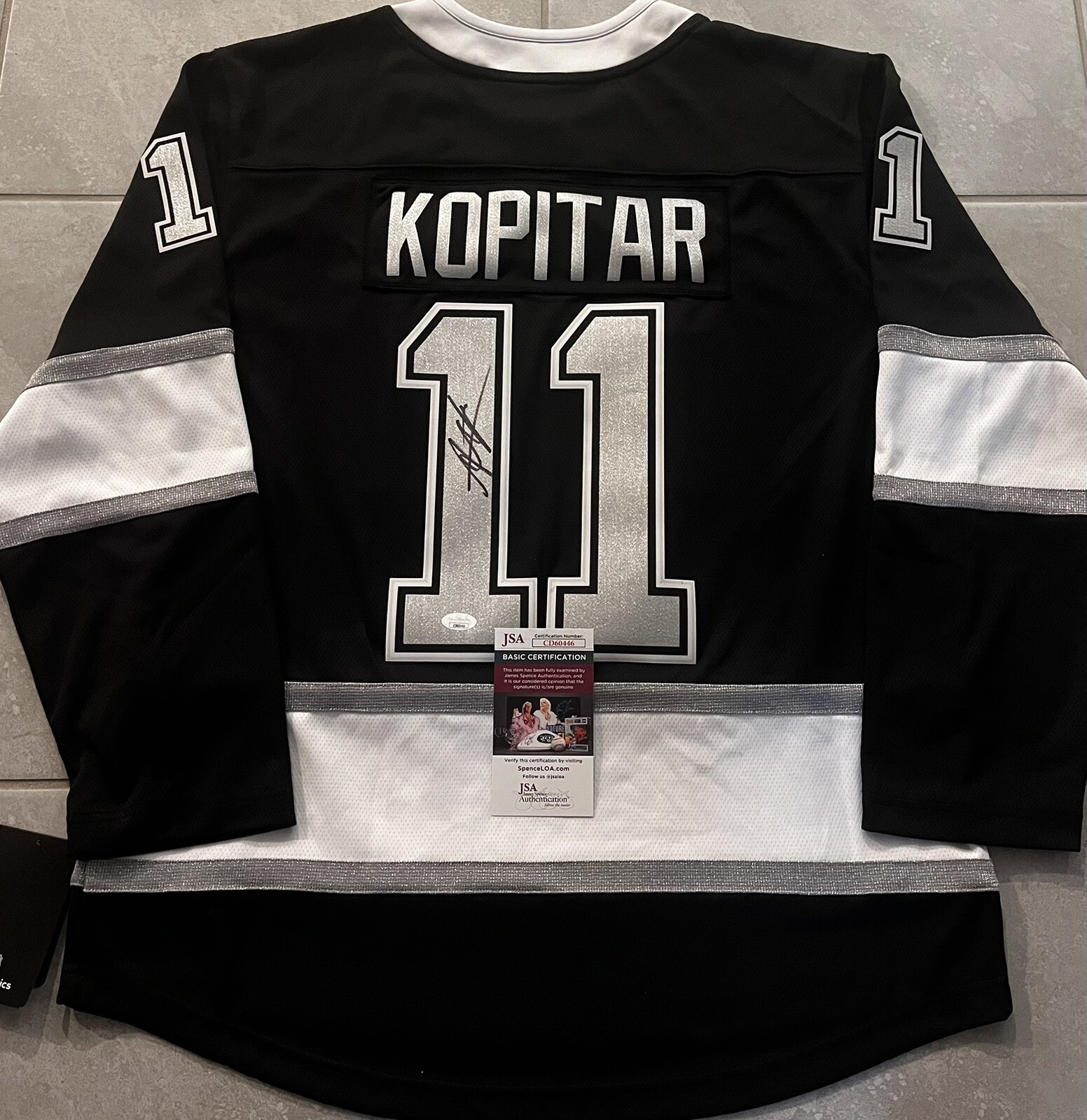 ANZE KOPITAR SIGNED LOS ANGELES KINGS FANATICS BRAND HOCKEY JERSEY JSA