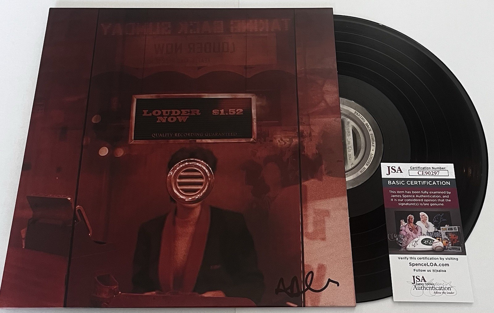 TAKING BACK SUNDAY SIGNED LOUDER NOW LP VINYL RECORD ADAM LAZZARA JSA COA
