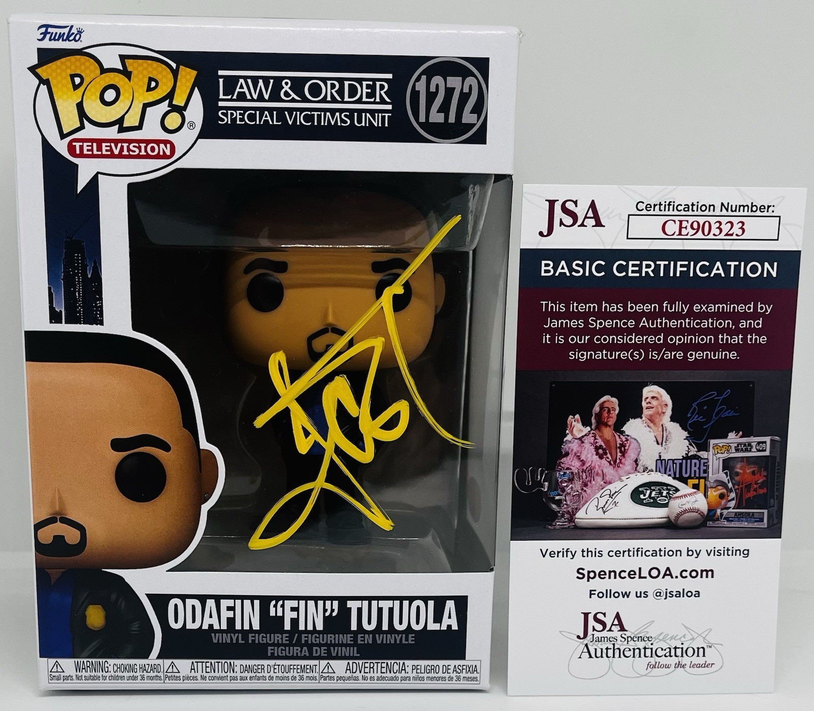ICE T SIGNED ODAFIN FIN TUTUOLA POP FUNKO FIGURE LAW & ORDER ICE-T JSA COA