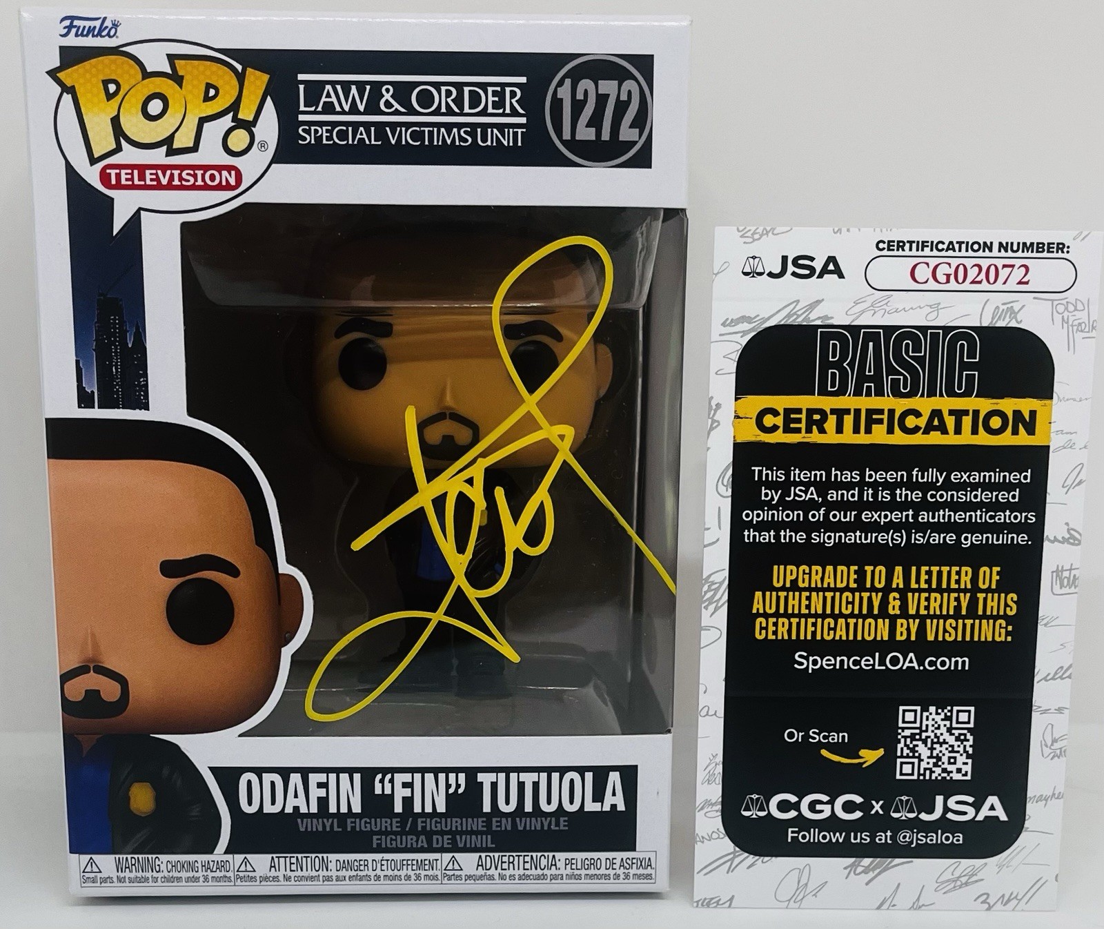 ICE T SIGNED ODAFIN FIN TUTUOLA POP FUNKO FIGURE LAW & ORDER ICE-T JSA COA