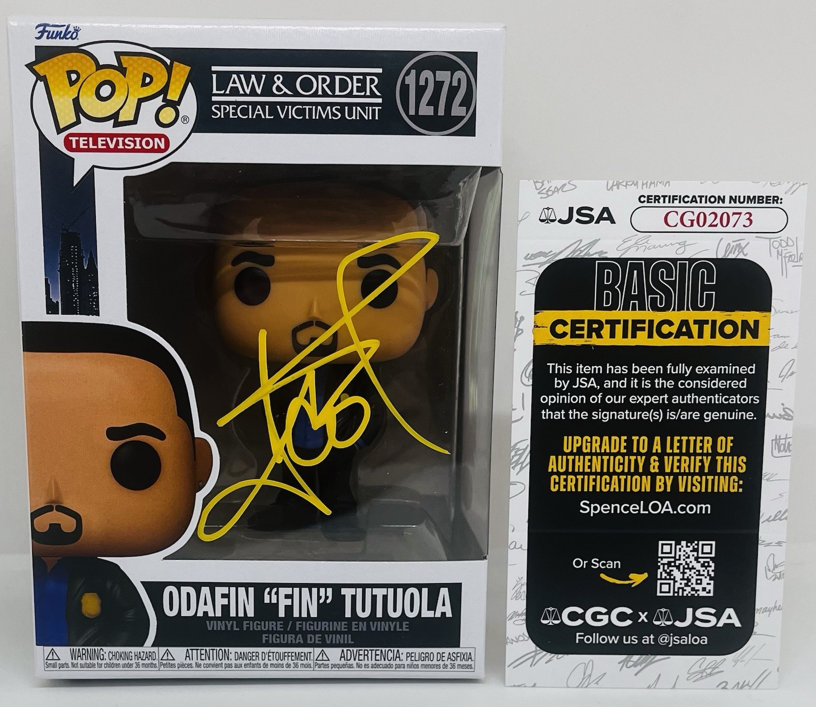 ICE T SIGNED ODAFIN FIN TUTUOLA POP FUNKO FIGURE LAW & ORDER ICE-T JSA COA