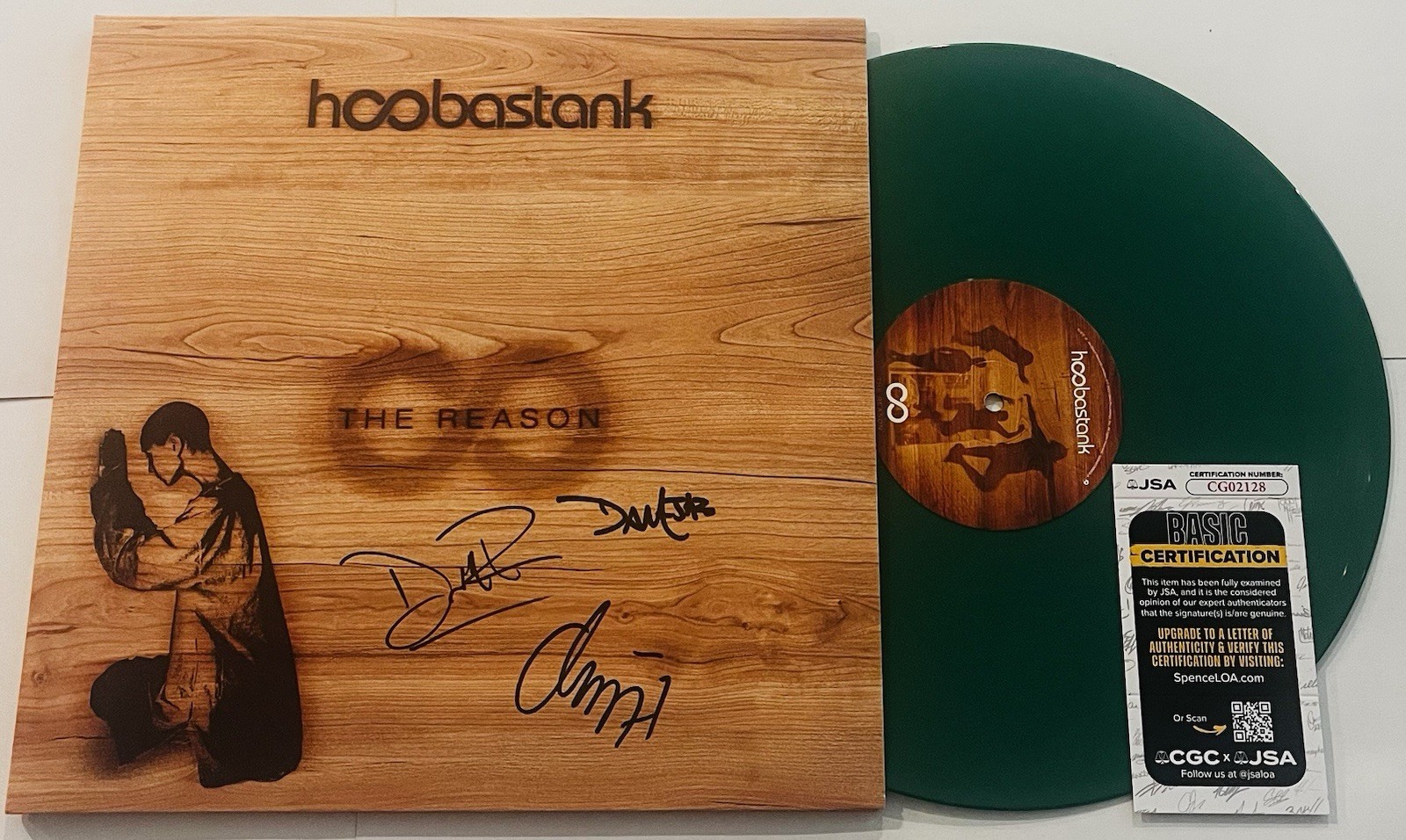 HOOBASTANK BAND SIGNED THE REASON LP VINYL RECORD ALBUM DOUG ROBB JSA COA