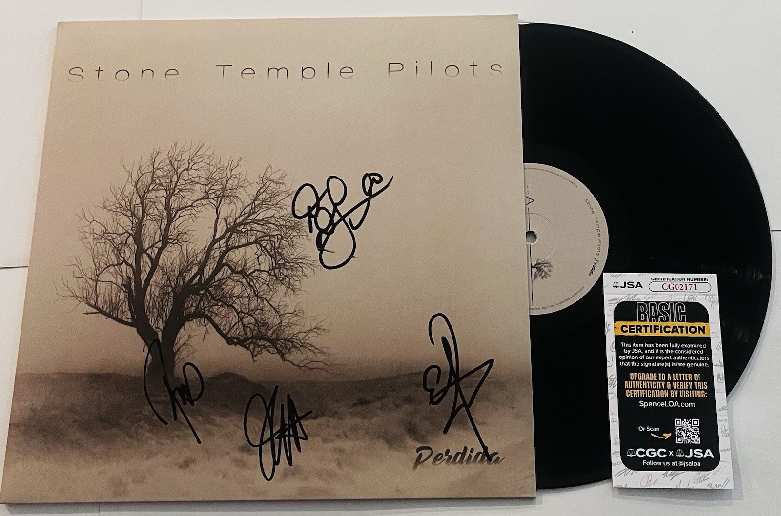 STONE TEMPLE PILOTS SIGNED PERDIDA LP VINYL RECORD ALBUM JEFF GUTT +3 JSA COA