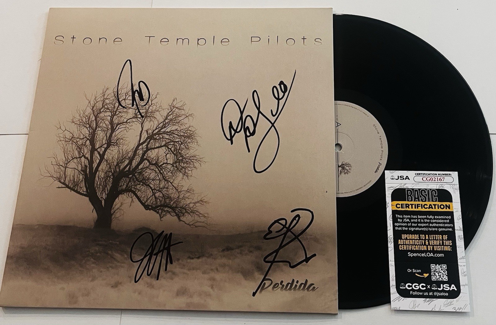 STONE TEMPLE PILOTS SIGNED PERDIDA LP VINYL RECORD ALBUM JEFF GUTT +3 JSA COA