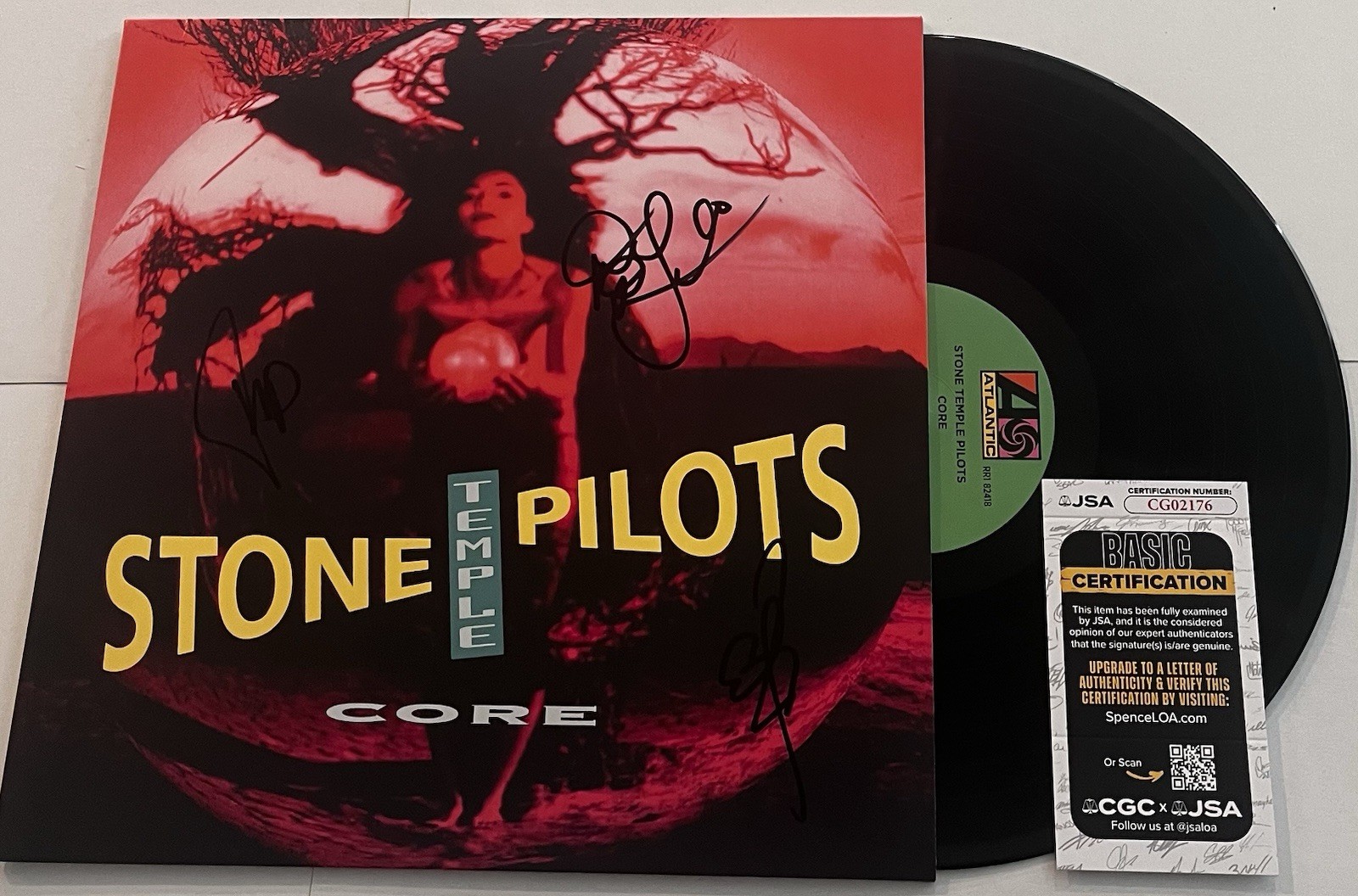 STONE TEMPLE PILOTS SIGNED CORE LP VINYL RECORD ALBUM ROBERT DEAN DELEO JSA COA