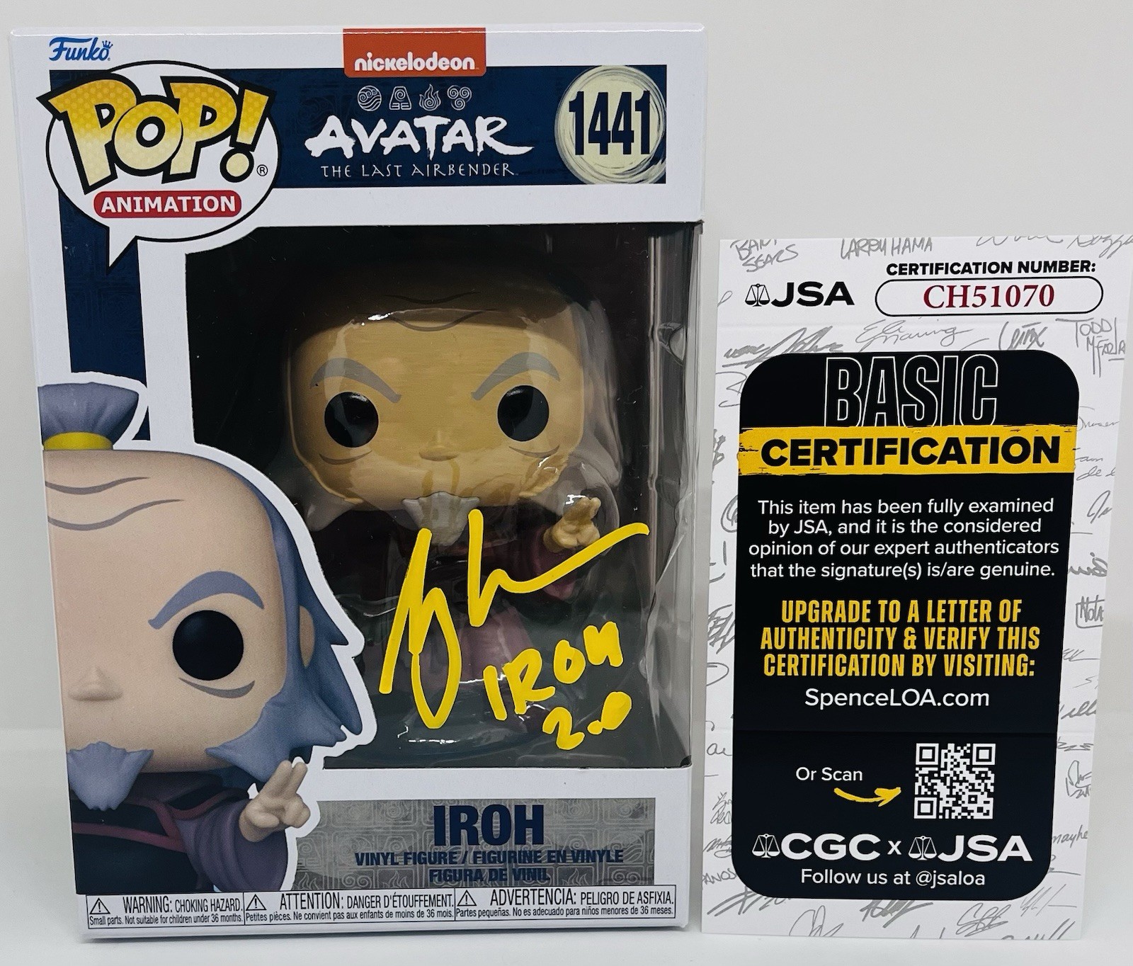 GREG BALDWIN SIGNED IROH POP FUNKO FIGURE AVATAR THE LAST AIRBENDER JSA COA