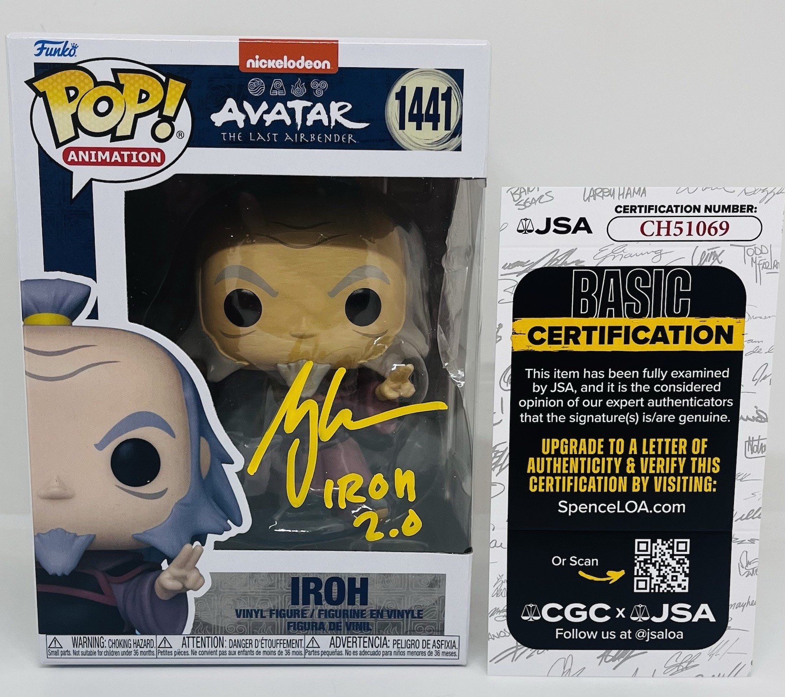 GREG BALDWIN SIGNED IROH POP FUNKO FIGURE AVATAR THE LAST AIRBENDER JSA COA