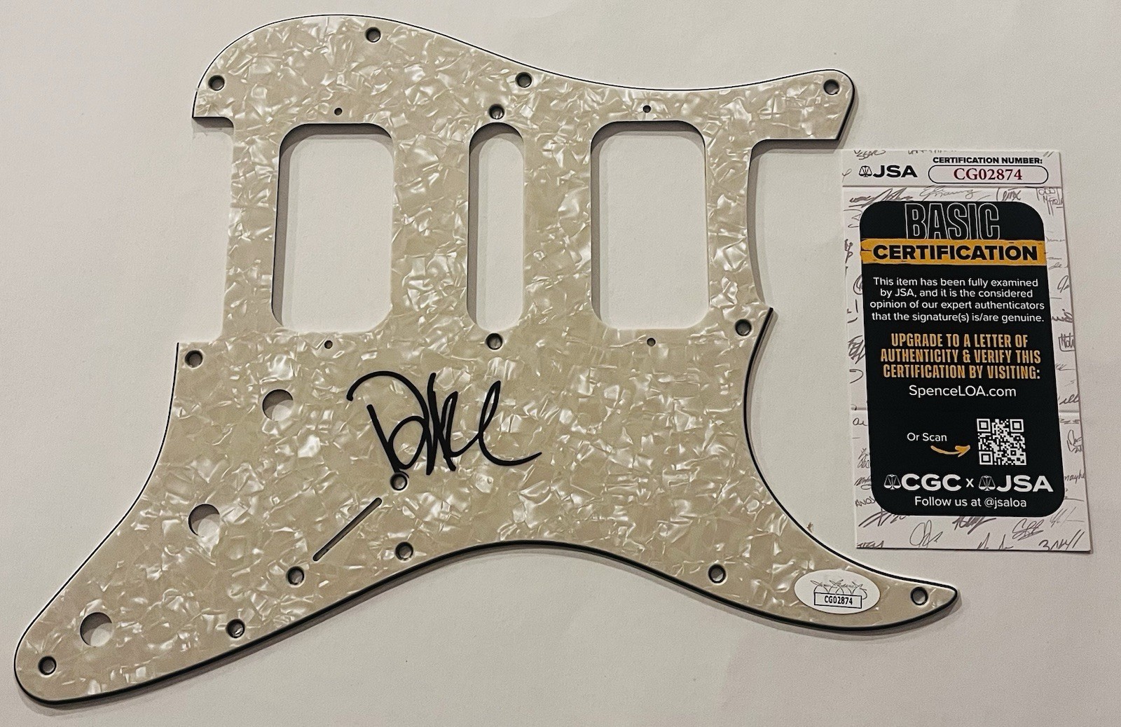 DUKE ERIKSON SIGNED GUITAR PICKGUARD PICK GUARD AUTOGRAPH GARBAGE BAND JSA COA