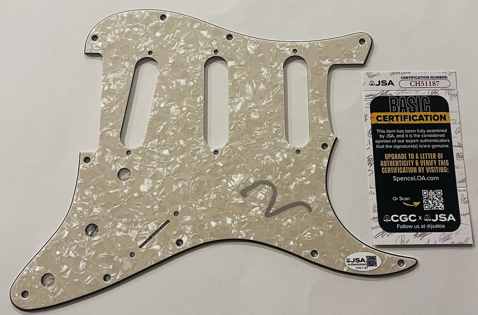 RIVERS CUOMO SIGNED GUITAR PICKGUARD PICK GUARD AUTOGRAPH WEEZER BAND JSA COA