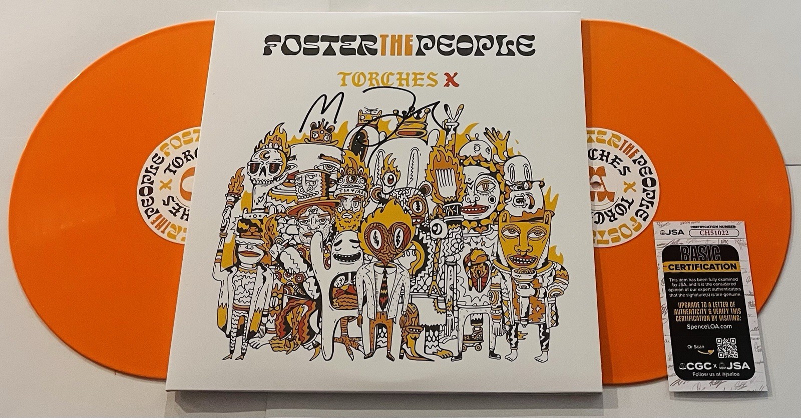 MATT FOSTER SIGNED FOSTER THE PEOPLE TORCHES X LP VINYL RECORD ALBUM JSA COA