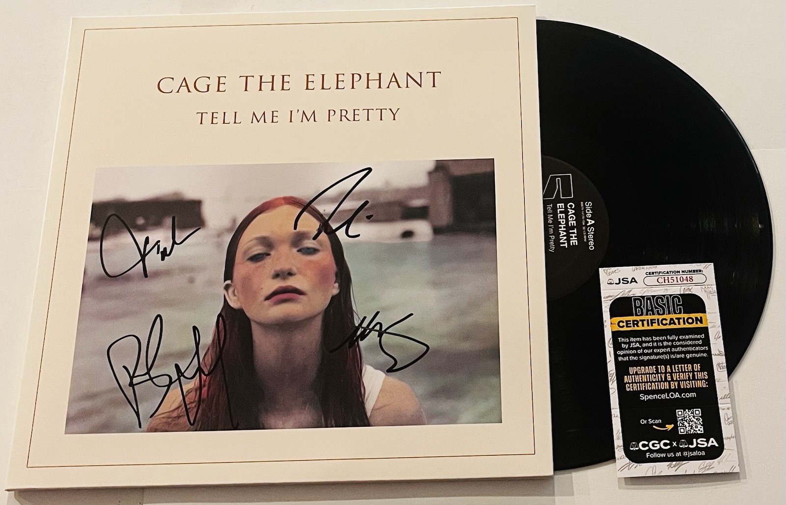 CAGE THE ELEPHANT BAND SIGNED TELL ME I'M PRETTY LP VINYL RECORD ALBUM JSA COA