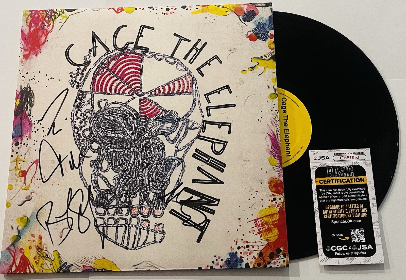 CAGE THE ELEPHANT BAND SIGNED LP VINYL RECORD ALBUM MATT SHULTZ +3 JSA COA