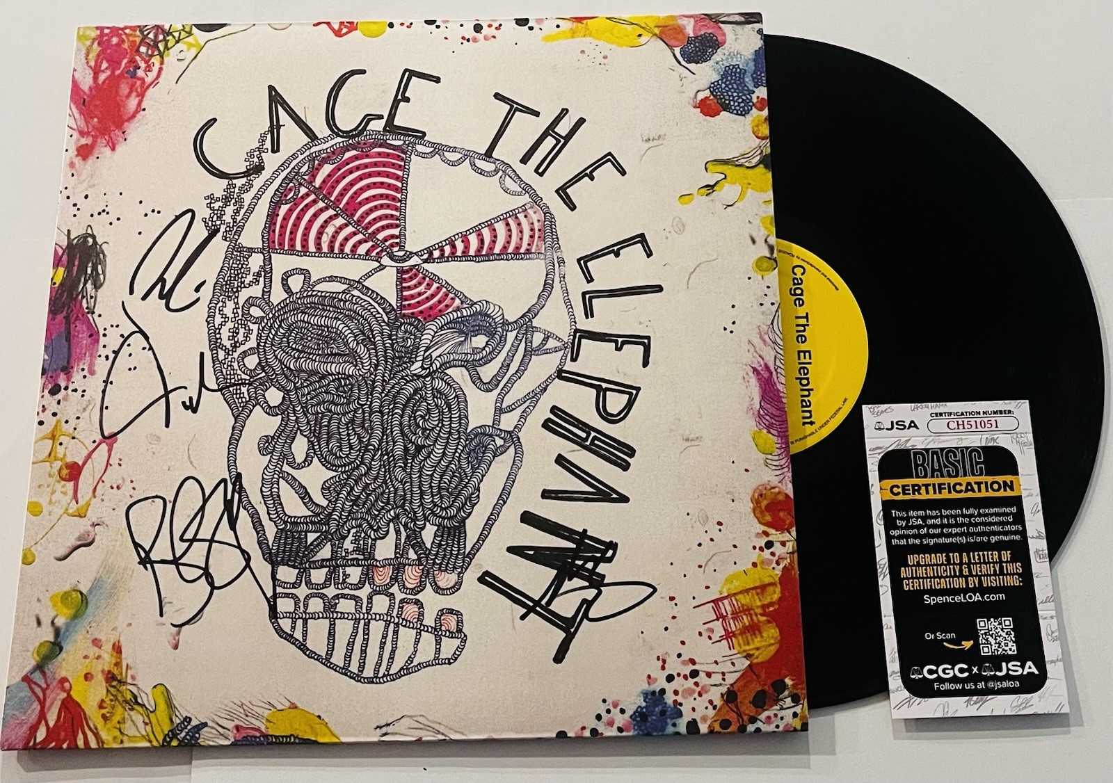 CAGE THE ELEPHANT BAND SIGNED LP VINYL RECORD ALBUM MATT SHULTZ +3 JSA COA