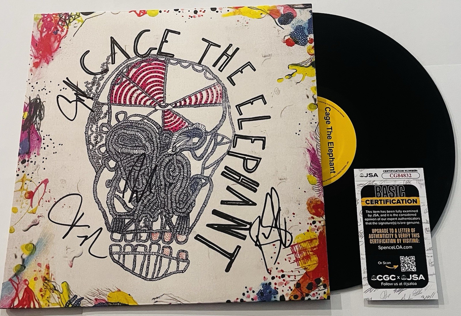 CAGE THE ELEPHANT BAND SIGNED LP VINYL RECORD ALBUM MATT SHULTZ +3 JSA COA