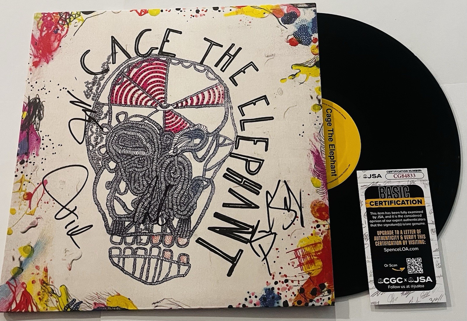 CAGE THE ELEPHANT BAND SIGNED LP VINYL RECORD ALBUM MATT SHULTZ +3 JSA COA