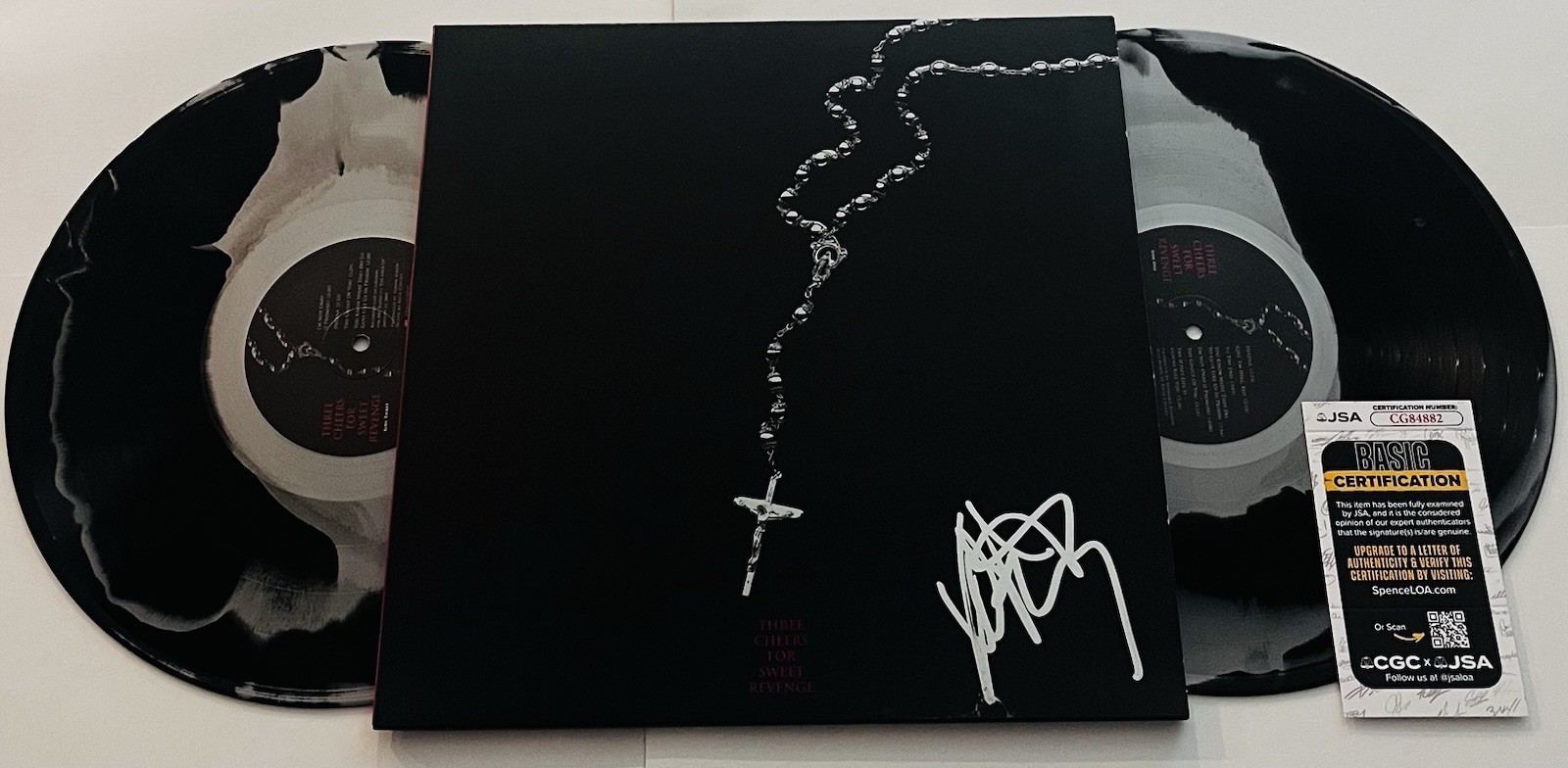 FRANK IERO SIGNED MY CHEMICAL ROMANCE 3 CHEERS REVENGE VINYL RECORD ALBUM JSA
