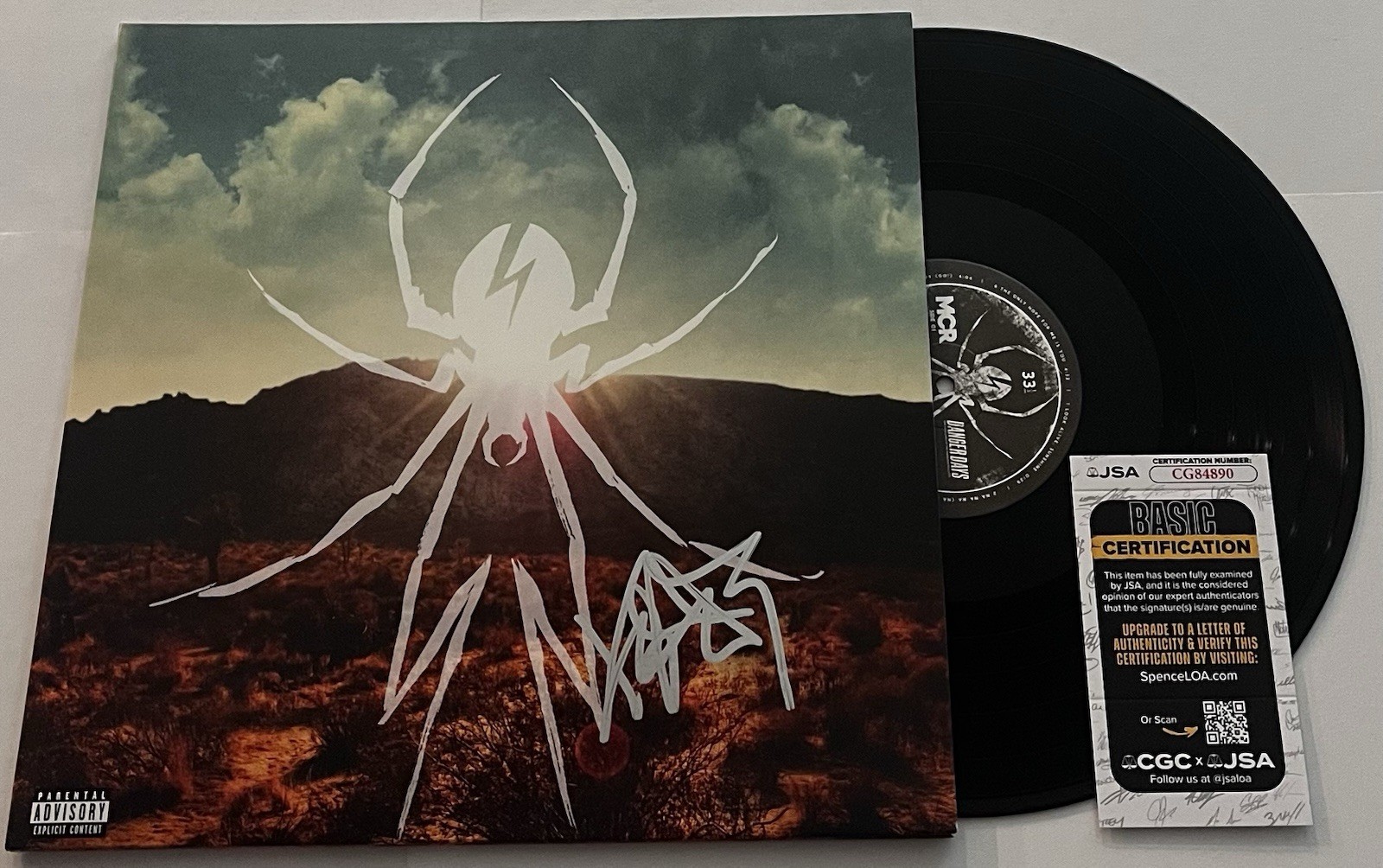 FRANK IERO SIGNED MY CHEMICAL ROMANCE DANGER DAYS VINYL RECORD ALBUM JSA COA