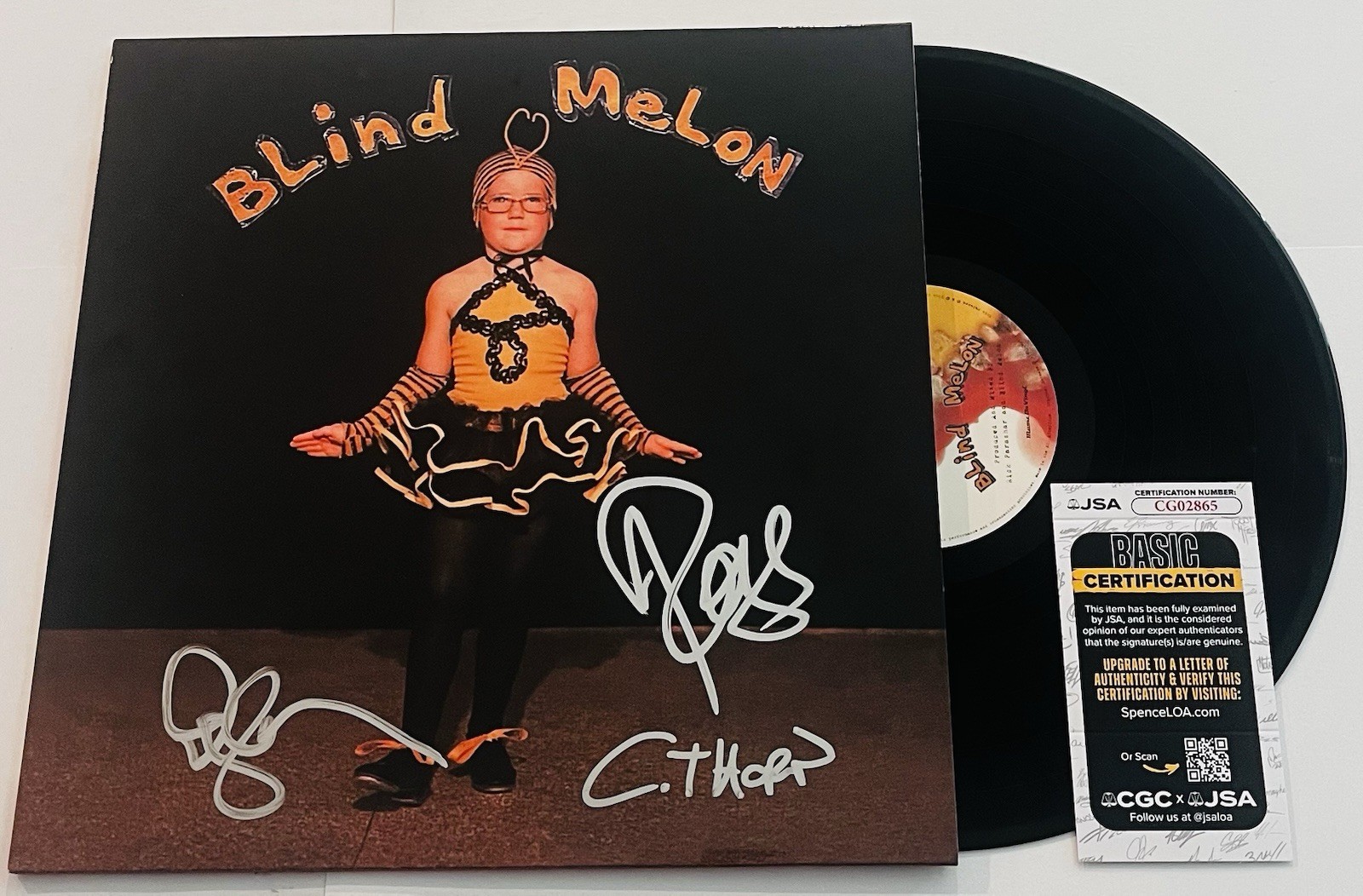 BLIND MELON BAND SIGNED LP VINYL RECORD ALBUM CHRIS ROGERS GLEN JSA COA
