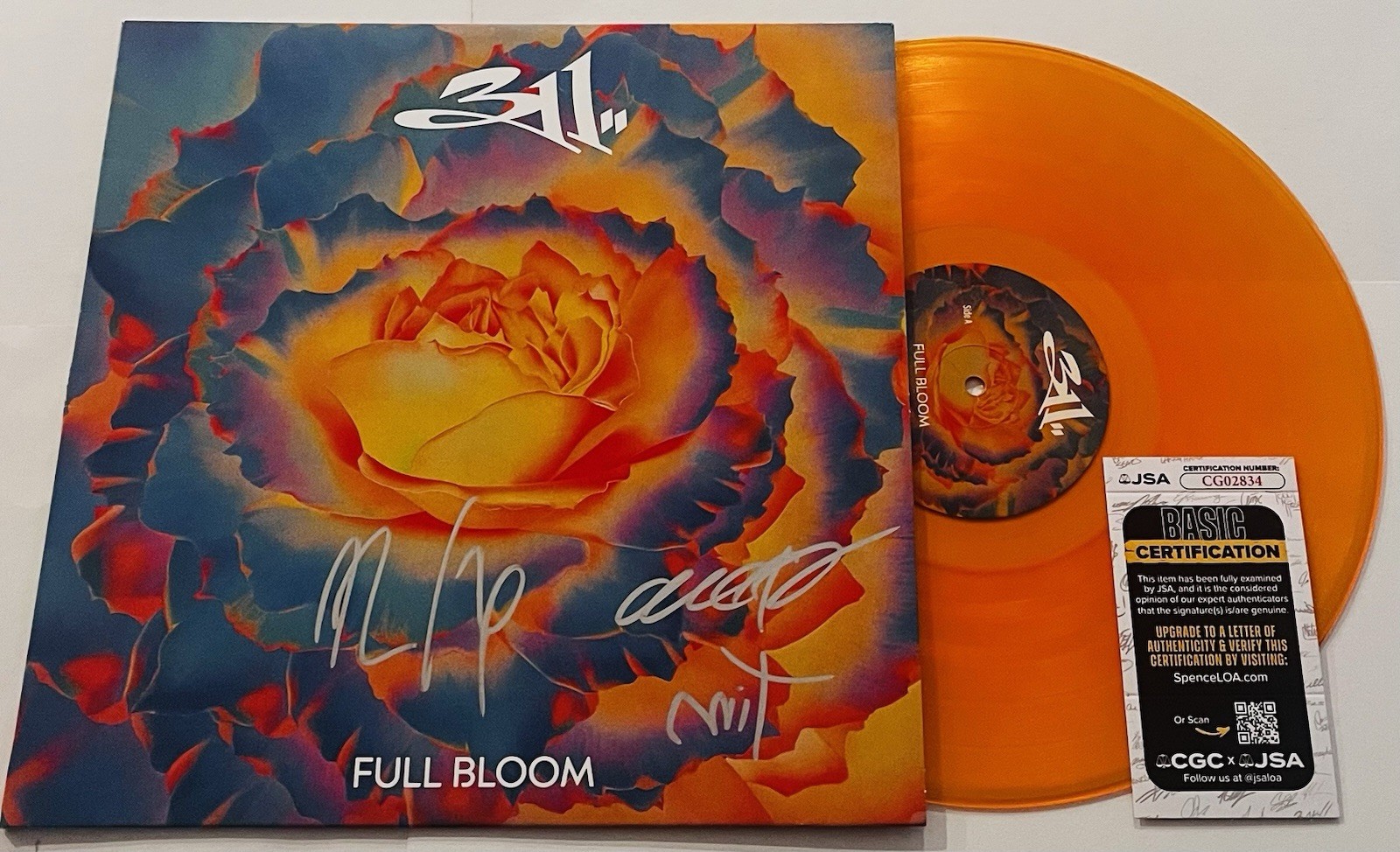 311 BAND SIGNED FULL BLOOM LP VINYL RECORD ALBUM NICK HEXUM TIM CHAD JSA COA