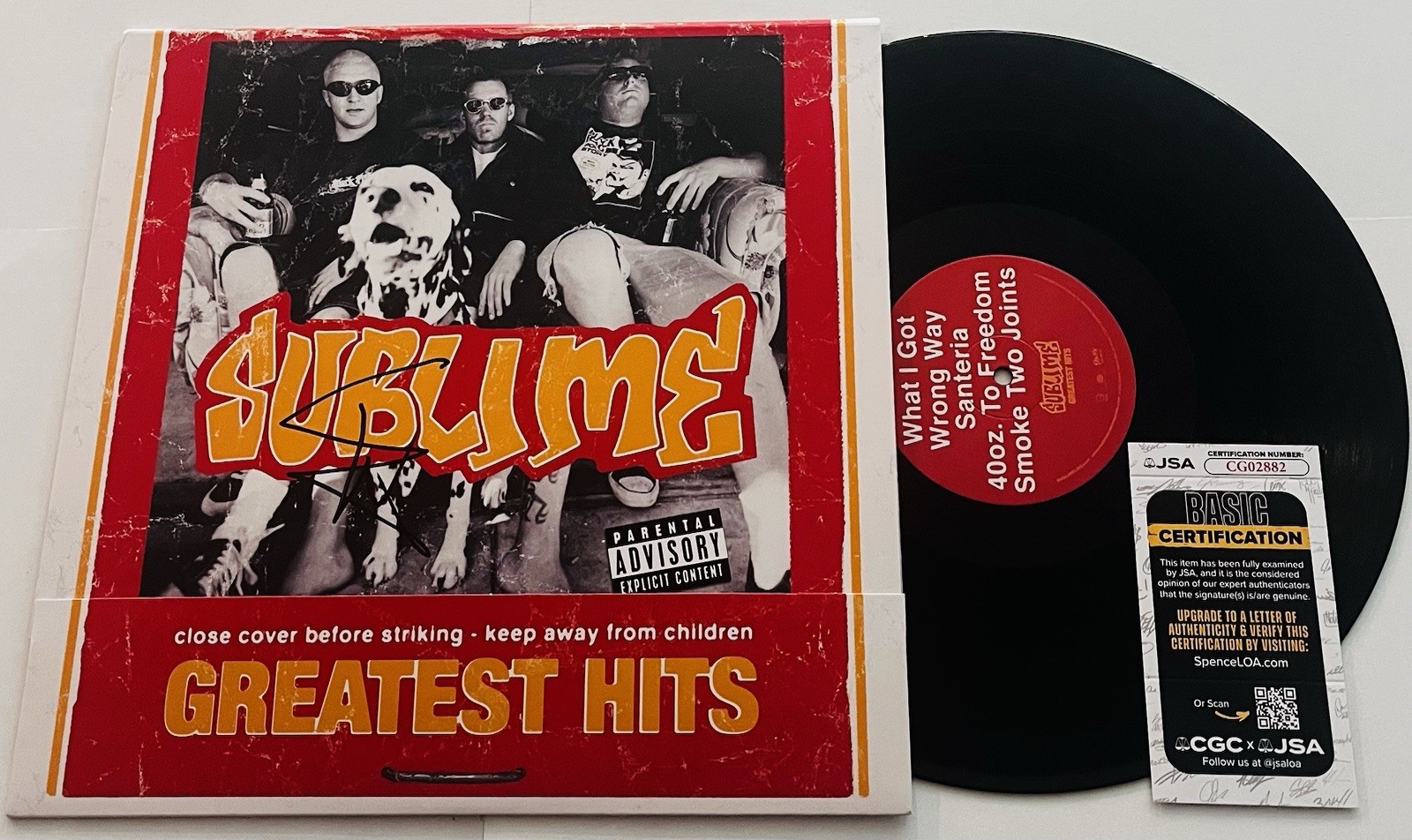 ERIC WILSON SIGNED SUBLIME GREATEST HITS LP VINYL RECORD ALBUM JSA COA