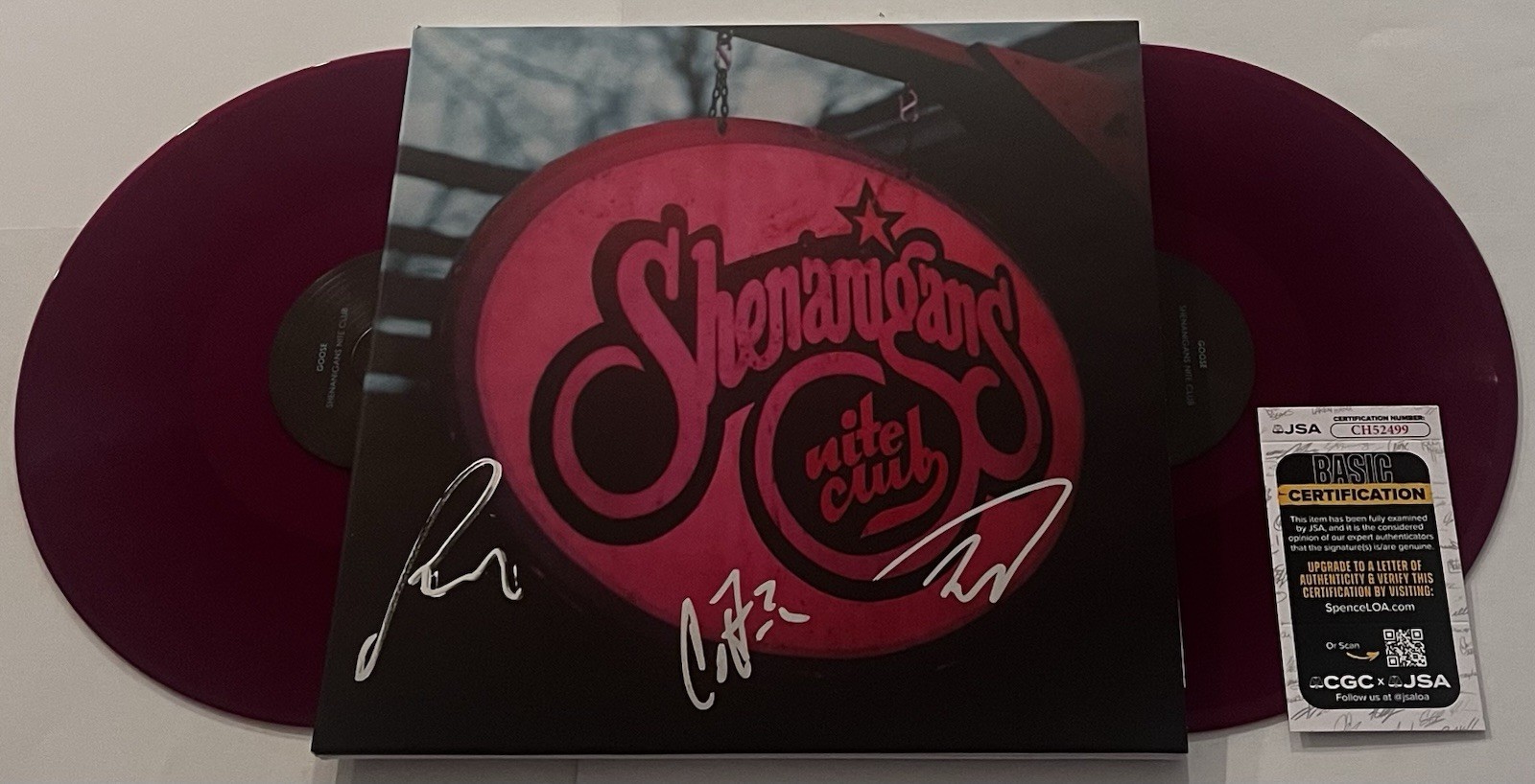 GOOSE BAND RICK MITAROTONDA SIGNED SHENANIGANS NITE CLUB VINYL RECORD ALBUM JSA