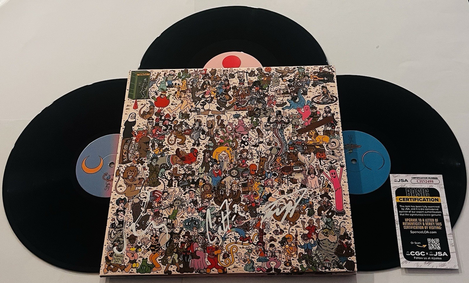 GOOSE BAND RICK MITAROTONDA +2 SIGNED EVERYTHING MUST GO VINYL RECORD ALBUM JSA