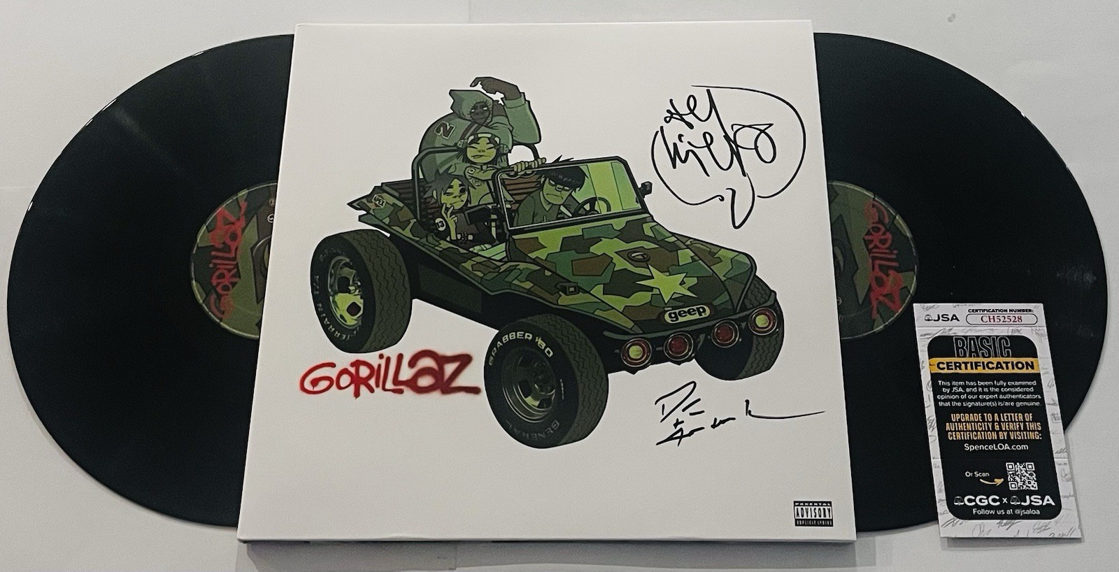 GORILLAZ SIGNED LP VINYL RECORD ALBUM DEL THE FUNKY HOMOSAPIEN DAN AUTOMATOR JSA