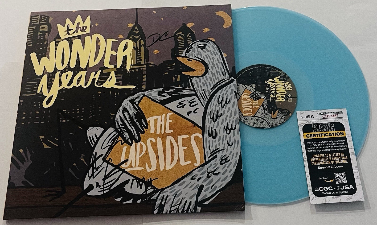 THE WONDER YEARS SIGNED UPSIDES LP VINYL RECORD ALBUM DAN CAMPBELL +4 JSA COA