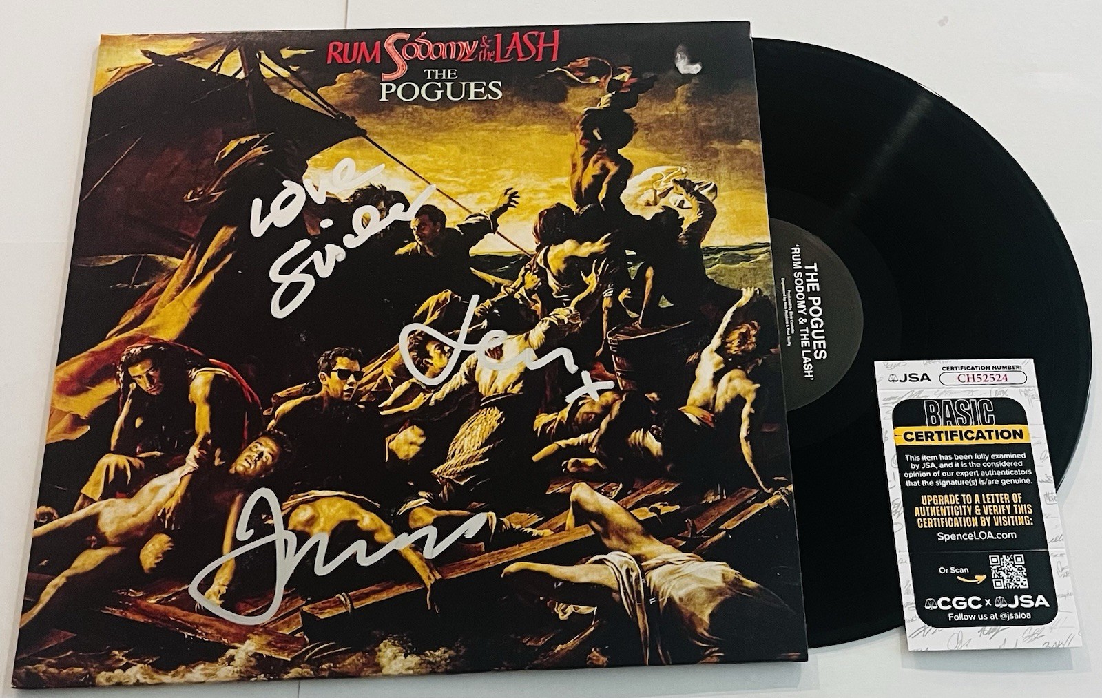 THE POGUES SIGNED RUM SODOMY AND THE LASH LP VINYL RECORD ALBUM SPIDER JEM JSA