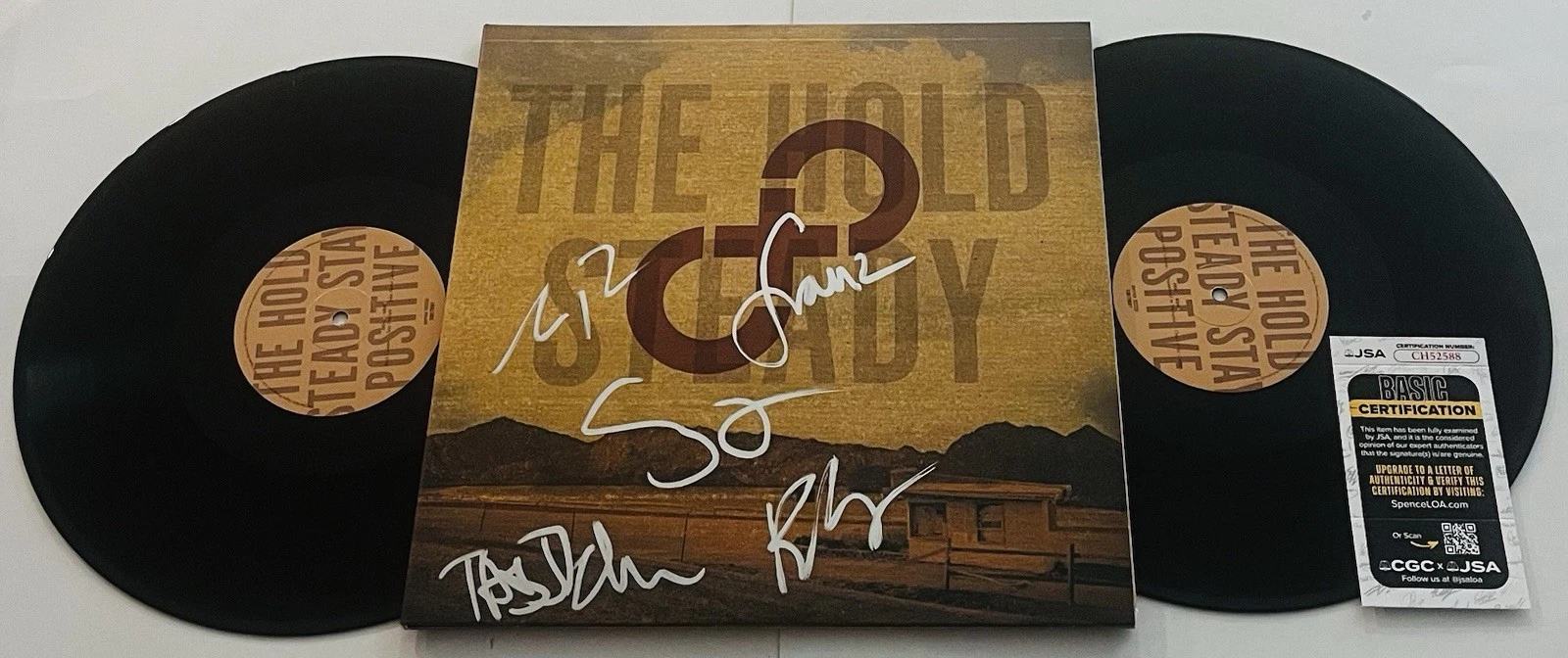 THE HOLD STEADY SIGNED STAY POSITIVE LP VINYL RECORD ALBUM CRAIG FINN +4 JSA COA