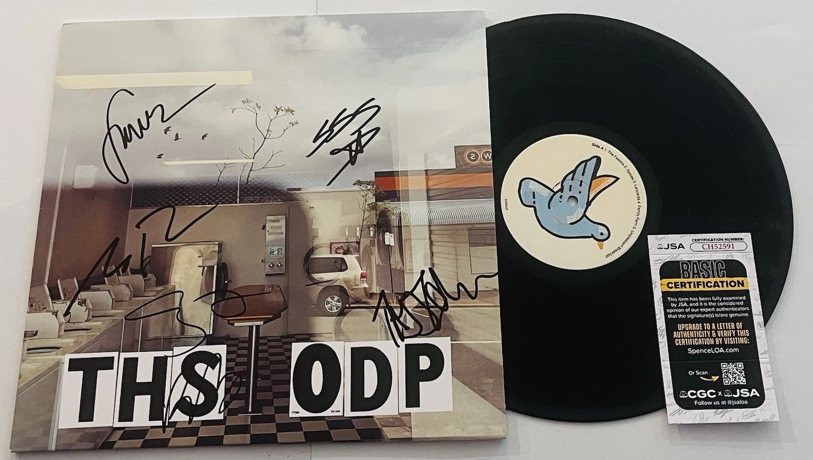 THE HOLD STEADY SIGNED OPEN DOOR POLICY LP VINYL RECORD ALBUM CRAIG FINN +5 JSA
