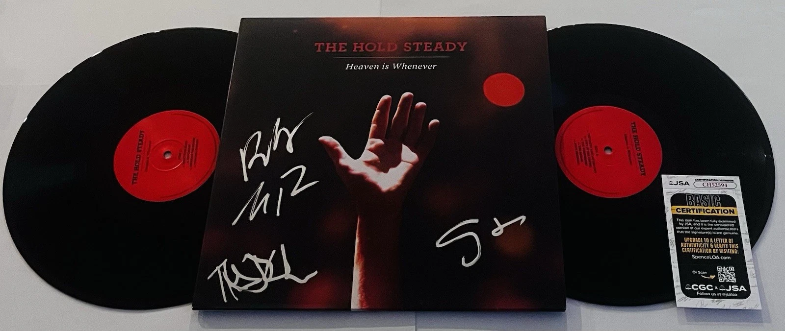 THE HOLD STEADY SIGNED HEAVEN IS WHENEVER LP VINYL RECORD ALBUM CRAIG FINN JSA
