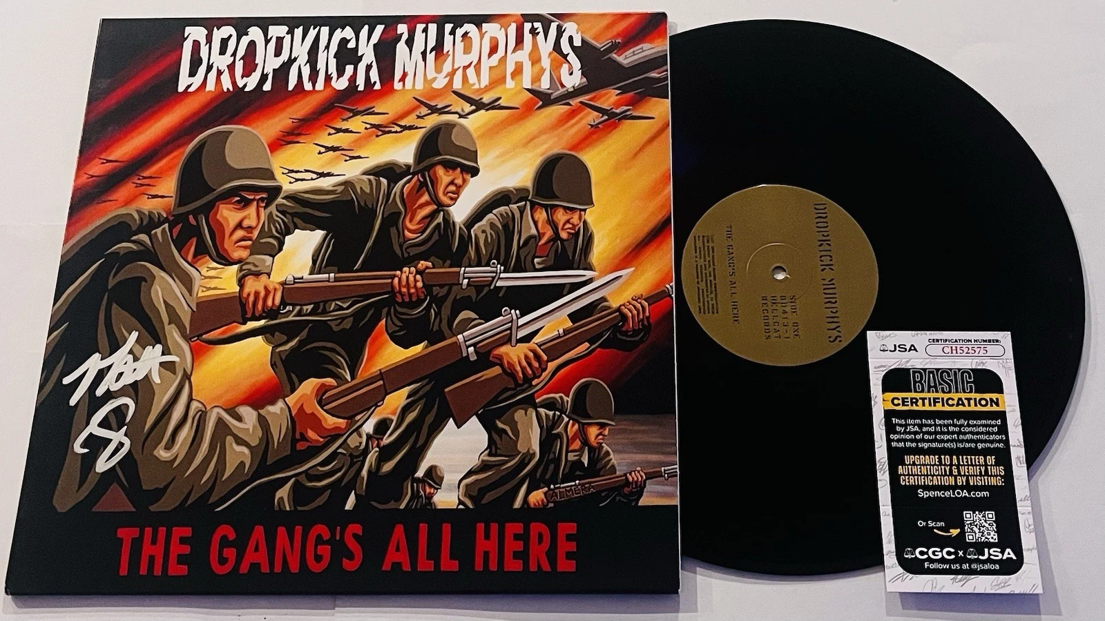 THE DROPKICK MURPHYS MATT KELLY SIGNED THE GANGS ALL HERE VINYL RECORD ALBUM JSA