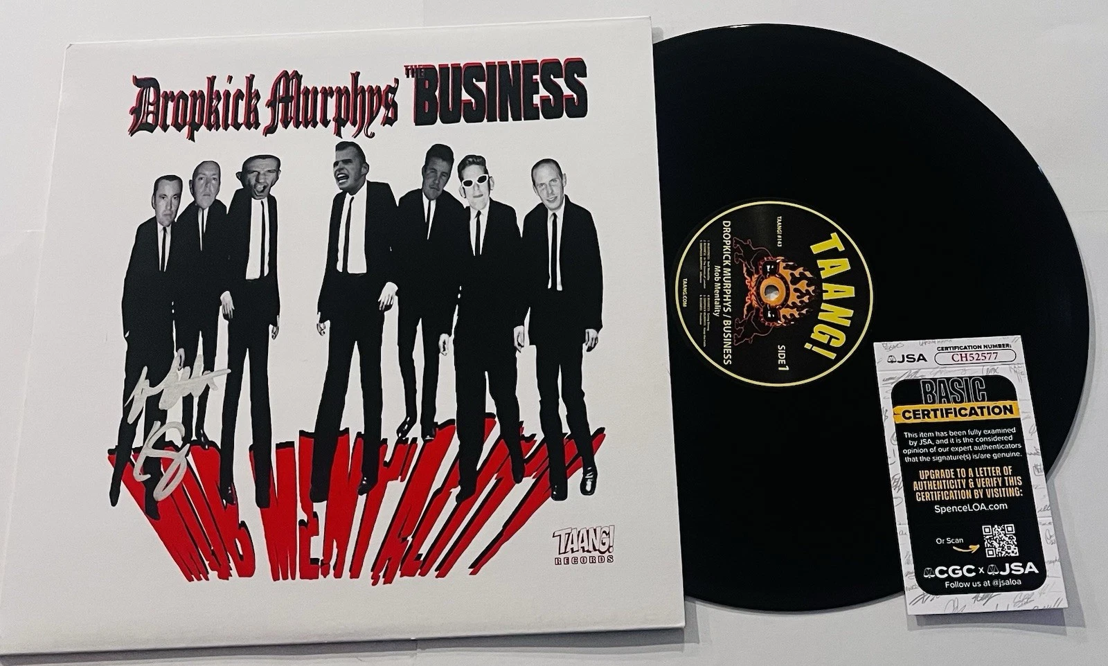 THE DROPKICK MURPHYS MATT KELLY SIGNED MOB MENTALITY LP VINYL RECORD ALBUM JSA